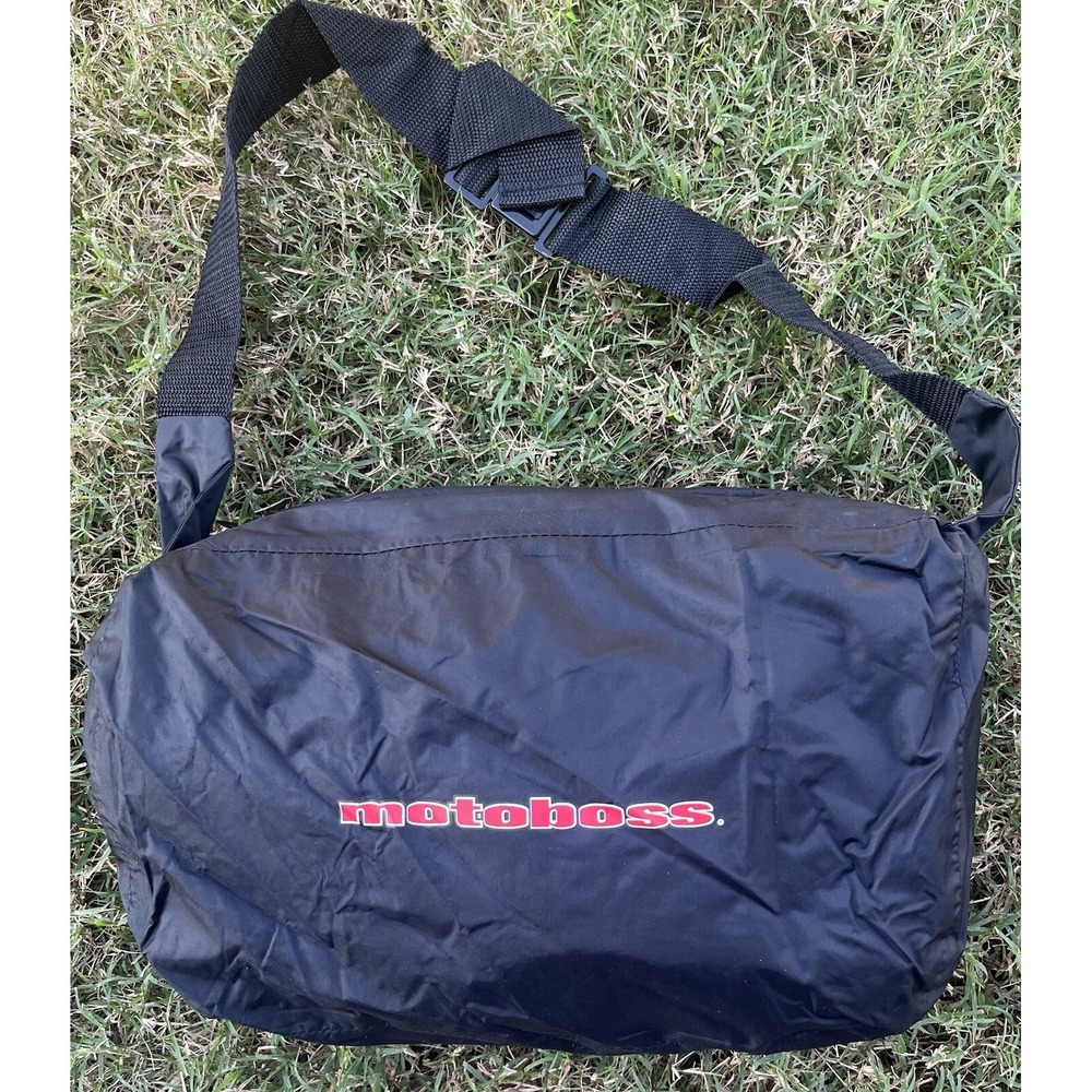 Motoboss Motorcycle Men's Packable Waterproof‎ Jacket Large Black Red Packable - Picture 11 of 11